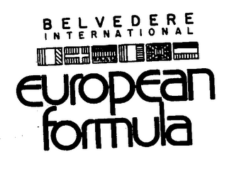 BELVEDERE INTERNATIONAL EUROPEAN FORMULA logo