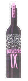 BELVEDERE IX BELVEDERE IX BELVEDERE VODKA logo