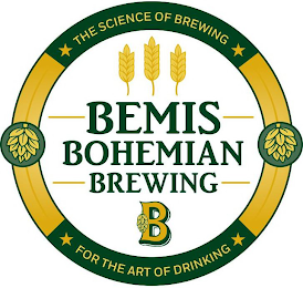 BEMIS BOHEMIAN BREWING B THE SCIENCE OF BREWING FOR THE ART OF DRINKING logo