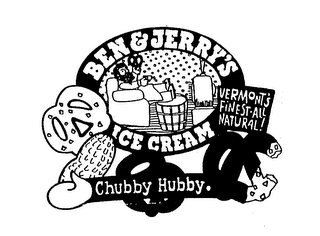 BEN & JERRY'S ICE CREAM VERMONT'S FINEST-ALL NATURAL! CHUBBY HUBBY. logo