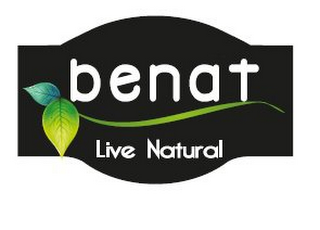 BENAT, LIVE NATURAL logo