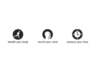 BENEFIT YOUR BODY ENRICH YOUR MIND ENHANCE YOUR TIME logo