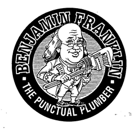 BENJAMIN FRANKLIN THE PUNCTUAL PLUMBER logo