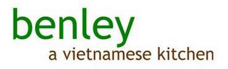 BENLEY A VIETNAMESE KITCHEN logo
