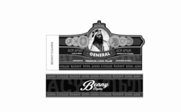 BENNY CIGARS GENERAL PREMIUM LONG FILLER LION OF ADWA GARIBALDI OF ETHIOPIA HANDMADE IN DOMINICAN REPUBLIC BENNY CIGARS logo