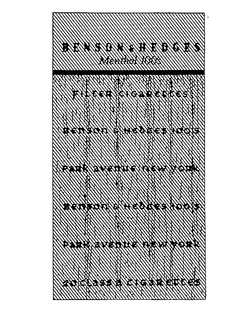 BENSON & HEDGES MENTHOL 100'S FILTER CIGARETTES PARK AVENUE NEW YORK 20 CLASS A CIGARETTES logo