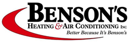 BENSON'S HEATING & AIR CONDITIONING INC. BETTER BECAUSE IT'S BENSON'S logo