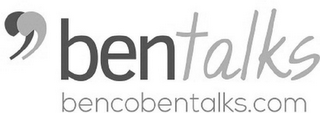 "BENTALKS BENCOBENTALKS.COM logo
