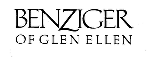 BENZIGER OF GLEN ELLEN logo