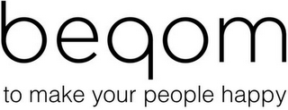 BEQOM TO MAKE YOUR PEOPLE HAPPY logo