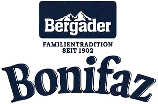 BERGADER FAMILIENTRADITION SEIT 1902 BONIFAZ logo