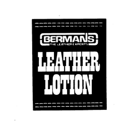 BERMANS THE LEATHER EXPERTS LEATHER LOTION logo