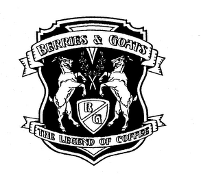 BERRIES & GOATS B G THE LEGEND OF COFFEE logo