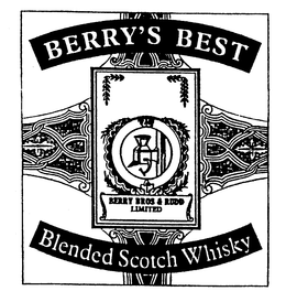 BERRY'S BEST BLENDED SCOTCH WHISKEY BERRY BROS & RUDD LIMITED logo