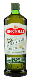 BERTOLLI DAL 1865 WORLD'S NO. 1 OLIVE OIL BRAND BRAND ESTABLISHED IN 1865 IN LUCCA, TUSCANY COLD EXTRACTED EXTRA VIRGIN OLIVE OIL SELECTED OLIVE OILS FROM SPAIN AND TUNISIA. PIONEER EXPORTER OF OLIVE OIL TO THE USA USDA ORGANIC ORGANIC ORIGINAL RICH TASTE 500 ML (16.9 FL OZ) (1PT 0.9 OZ) logo