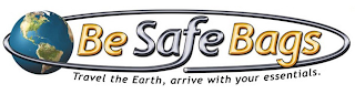 BESAFEBAGS TRAVEL THE EARTH, ARRIVE WITH YOUR ESSENTIALS. logo