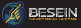 BESEIN PLAY ANYWHERE SEEN EVERYWHERE logo