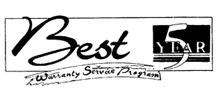 BEST 5 YEAR WARRANTY SERVICE PROGRAM logo