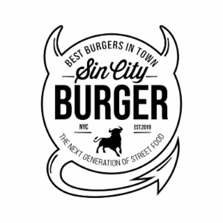 BEST BURGERS IN TOWN SIN CITY BURGER NYC THE NEXT GENERATION OF STREET FOOD EST.2019 logo