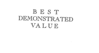 BEST DEMONSTRATED VALUE logo
