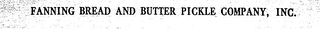 BEST FOODS FANNING'S BREAD AND BUTTER PICKLES NET WEIGHT ONE POUND logo