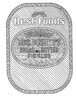 BEST FOODS THE ORIGINAL MRS. FANNING'S BREAD AND BUTTER PICKLES logo