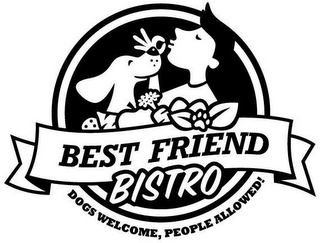 BEST FRIEND BISTRO DOGS WELCOME, PEOPLEALLOWED! logo