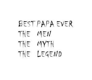 BEST PAPA EVER THE MEN THE MYTH THE LEGEND logo