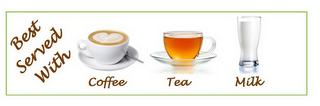 BEST SERVED WITH COFFEE TEA MILK logo