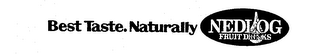 BEST TASTE. NATURALLY NEDLOG FRUIT DRINKS logo