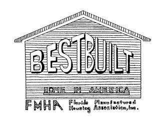 BESTBUILT HOME IN AMERICA FMHA FLORIDA MANUFACTURED HOUSING ASSOCIATION, INC. logo