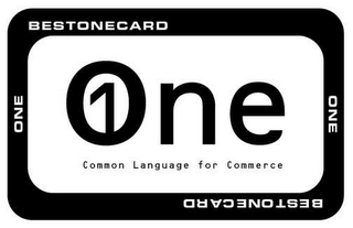 BESTONECARD ONE 1 COMMON LANGUAGE FOR COMMERCE logo