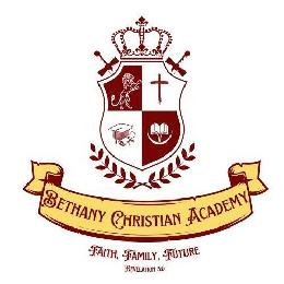 BETHANY CHRISTIAN ACADEMY FAITH,FAMILY,FUTURE REVELATION 5:5 logo