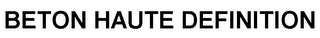 BETON HAUTE DEFINITION logo