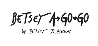 BETSEY JOHNSON A GO GO BY BETSEY JOHNSON. logo