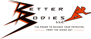 BETTER BODIES LLC THE POWER TO ACHIEVE YOUR POTENTIAL FROM THE INSIDE OUT logo