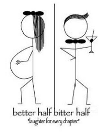 BETTER HALF BITTER HALF "LAUGHTER FOR EVERY CHAPTER" logo
