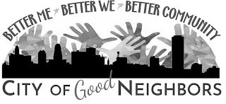 BETTER ME BETTER WE BETTER COMMUNITY CITY OF GOOD NEIGHBORS logo