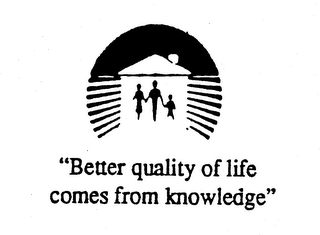 "BETTER QUALITY OF LIFE COMES FROM KNOWLEDGE" logo