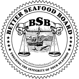 BETTER SEAFOOD BOARD BSB WWW.BETTERSEAFOODBOARD.COM ENSURING THE INTEGRITY OF YOUR SEAFOOD logo
