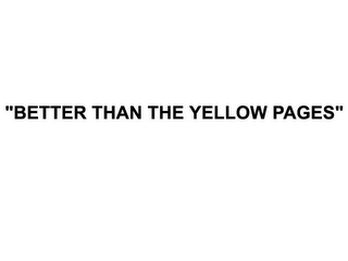 "BETTER THAN THE YELLOW PAGES" logo