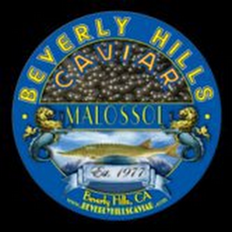 BEVERLY HILLS CAVIAR MALOSSOL EST. 1977 BEVERLY HILLS, CA WWW.BEVERLYHILLSCAVIAR.COM logo