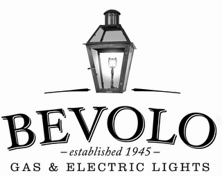 BEVOLO ESTABLISHED 1945 GAS & ELECTRIC LIGHTS logo
