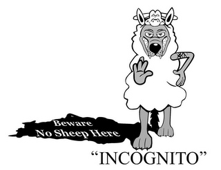 BEWARE NO SHEEP HERE "INCOGNITO" logo