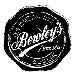 BEWLEY'S EST. 1840 TEA MERCHANTS DUBLIN logo