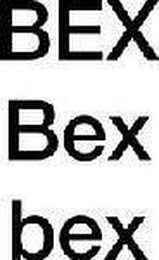 BEX BEX BEX logo