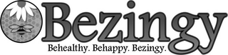 BEZINGY BEHEALTHY. BEHAPPY. BEZINGY. logo