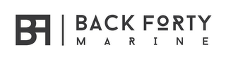 BF BACK FORTY MARINE logo
