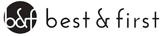 B&F BEST & FIRST logo