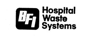 BFI HOSPITAL WASTE SYSTEMS logo